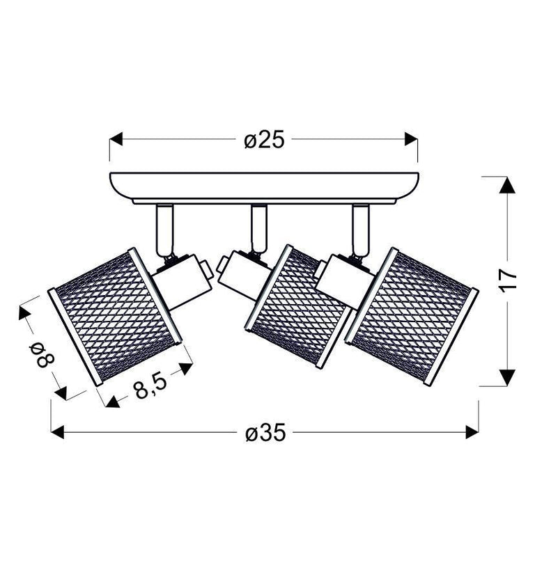 Plafondlamp Maya 3-lihcts