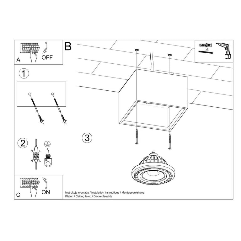 Plafondlamp Quatro