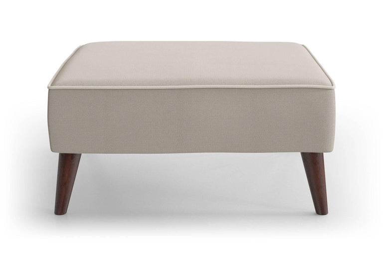 Hocker Zara linnen met contrast piping