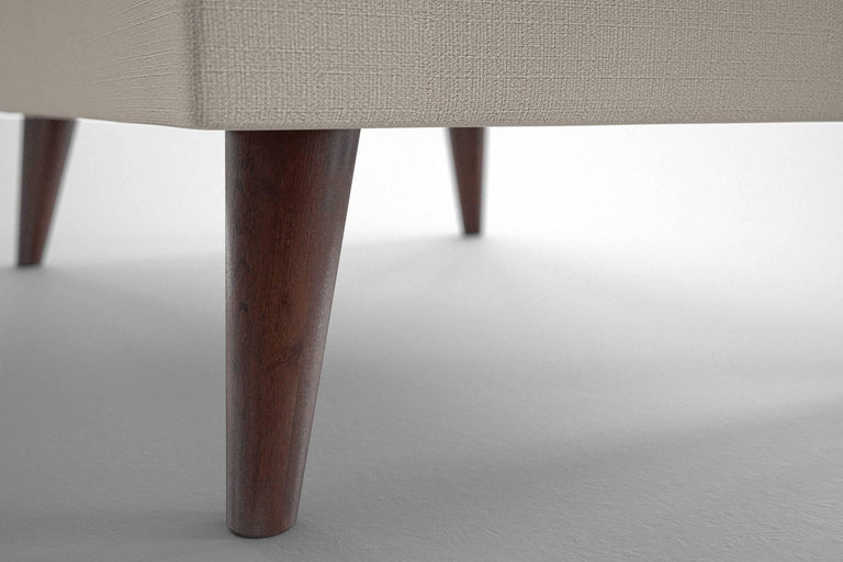 Hocker Zara linnen met contrast piping