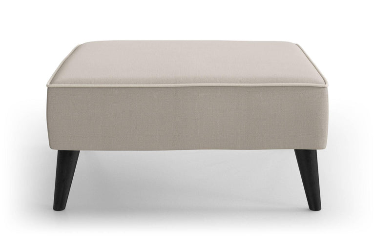 Hocker Zara linnen met contrast piping