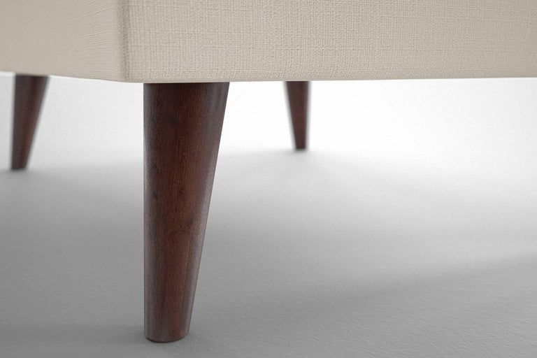 Hocker Zara linnen met contrast piping