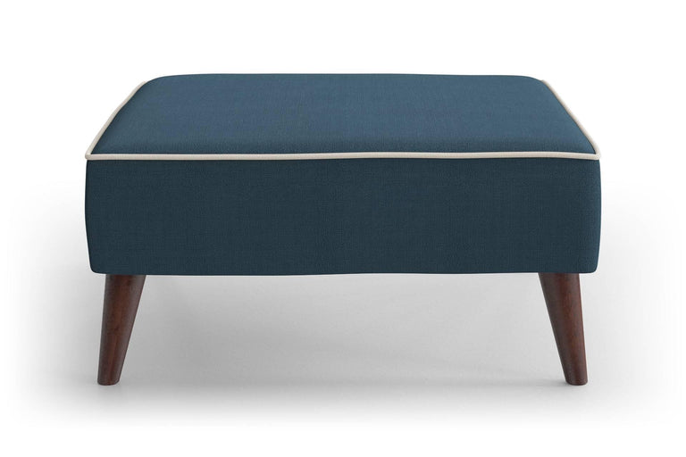 Hocker Zara linnen met contrast piping