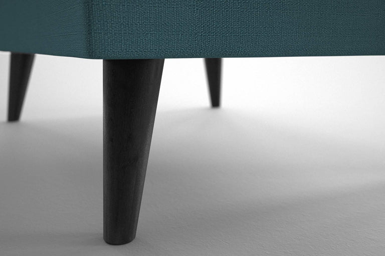 Hocker Zara linnen met contrast piping