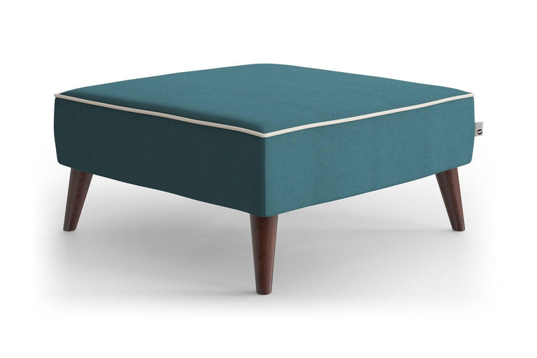 Hocker Zara linnen met contrast piping