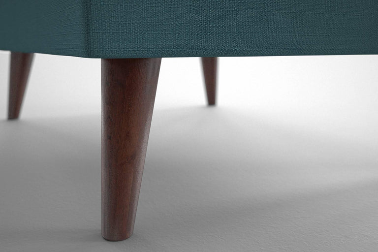 Hocker Zara linnen met contrast piping