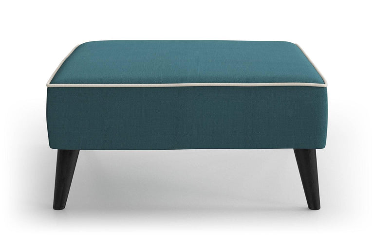 Hocker Zara linnen met contrast piping