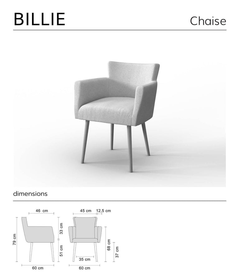 Set van 2 eetkamerstoelen Billie