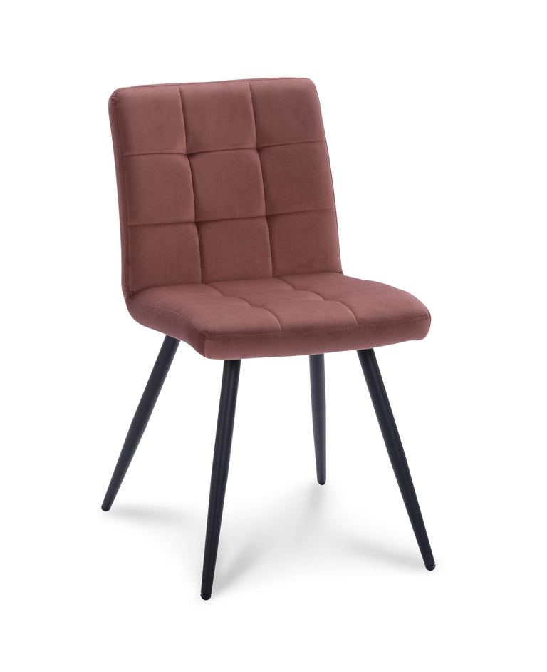 Set van 2 eetkamerstoelen Slims velvet