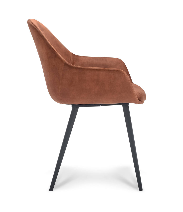 Set van 2 eetkamerstoelen Swift velvet