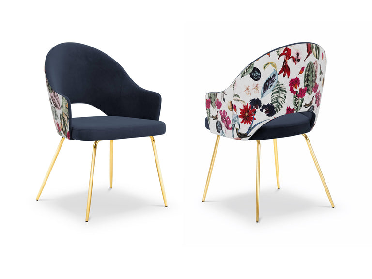 Set van 2 eetkamerstoelen Lys velvet