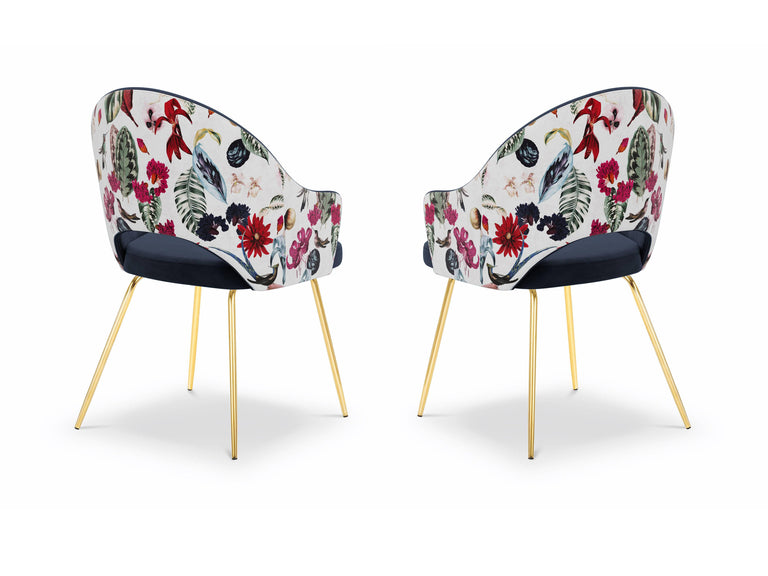 Set van 2 eetkamerstoelen Lys velvet