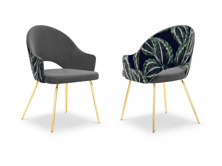 Set van 2 eetkamerstoelen Lys velvet