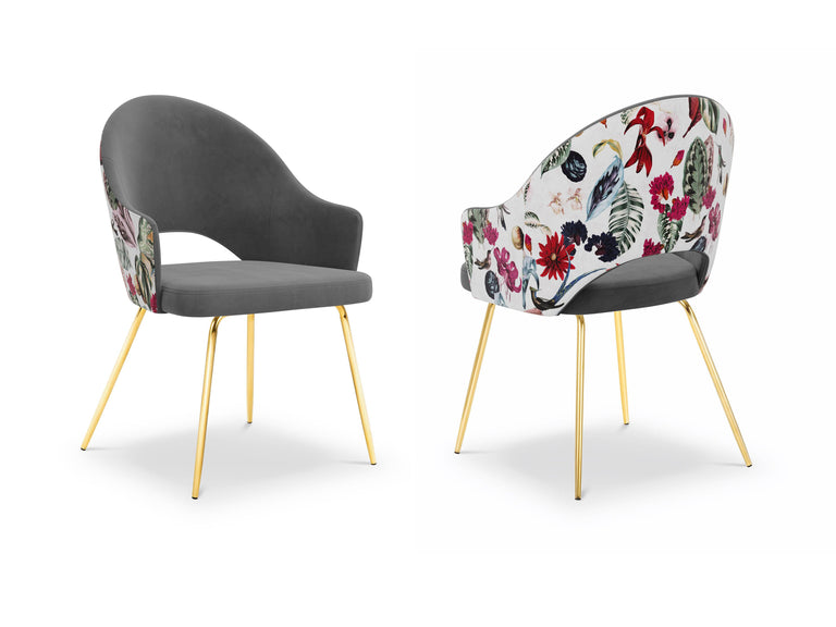 Set van 2 eetkamerstoelen Lys velvet