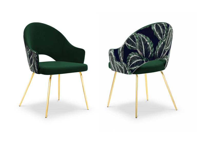 Set van 2 eetkamerstoelen Lys velvet