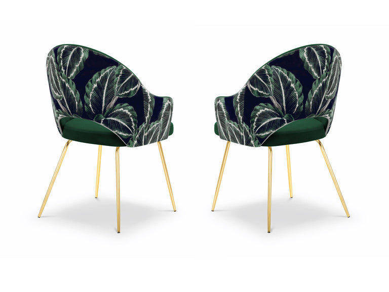 Set van 2 eetkamerstoelen Lys velvet