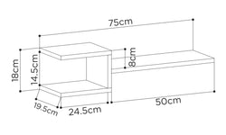 Set van 2 wandplanken Agnella