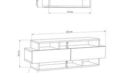 TV-meubel met wandplank Nadia