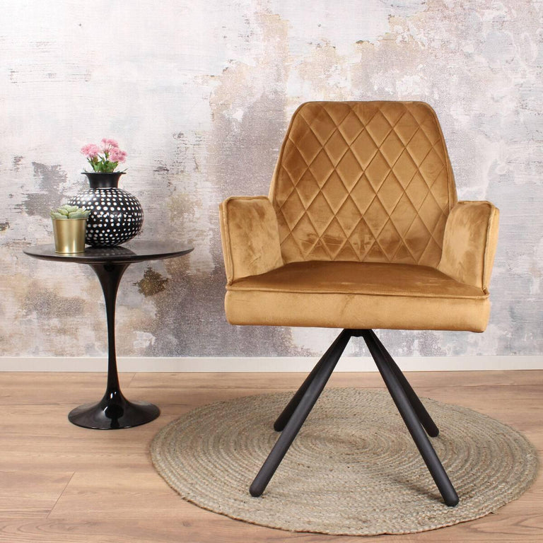 Fauteuil Gaby velvet draaibaar