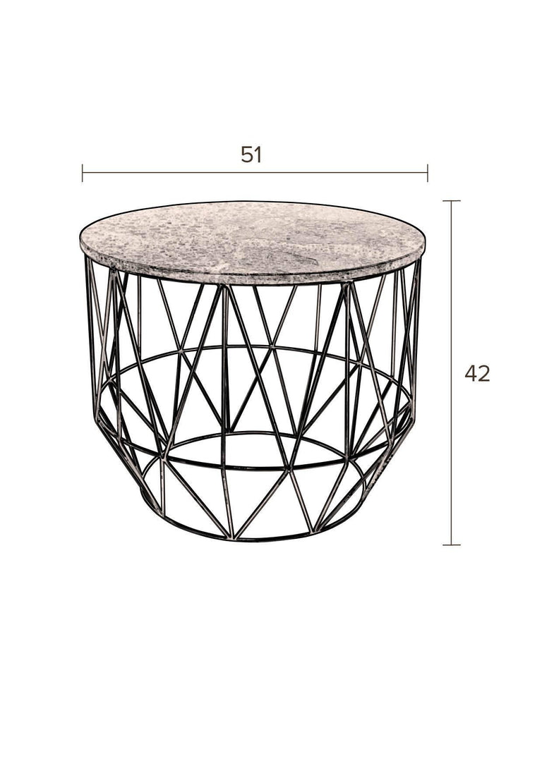 Bijzettafel Boss marble