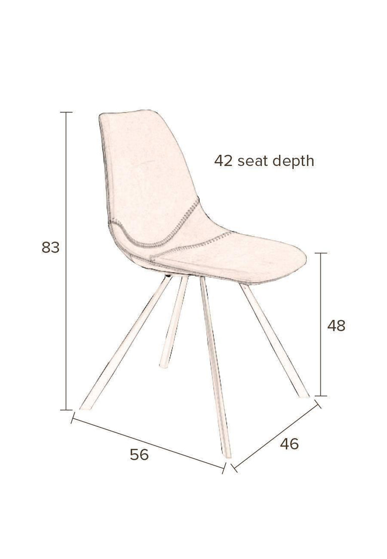 Set van 2 eetkamerstoelen Franky