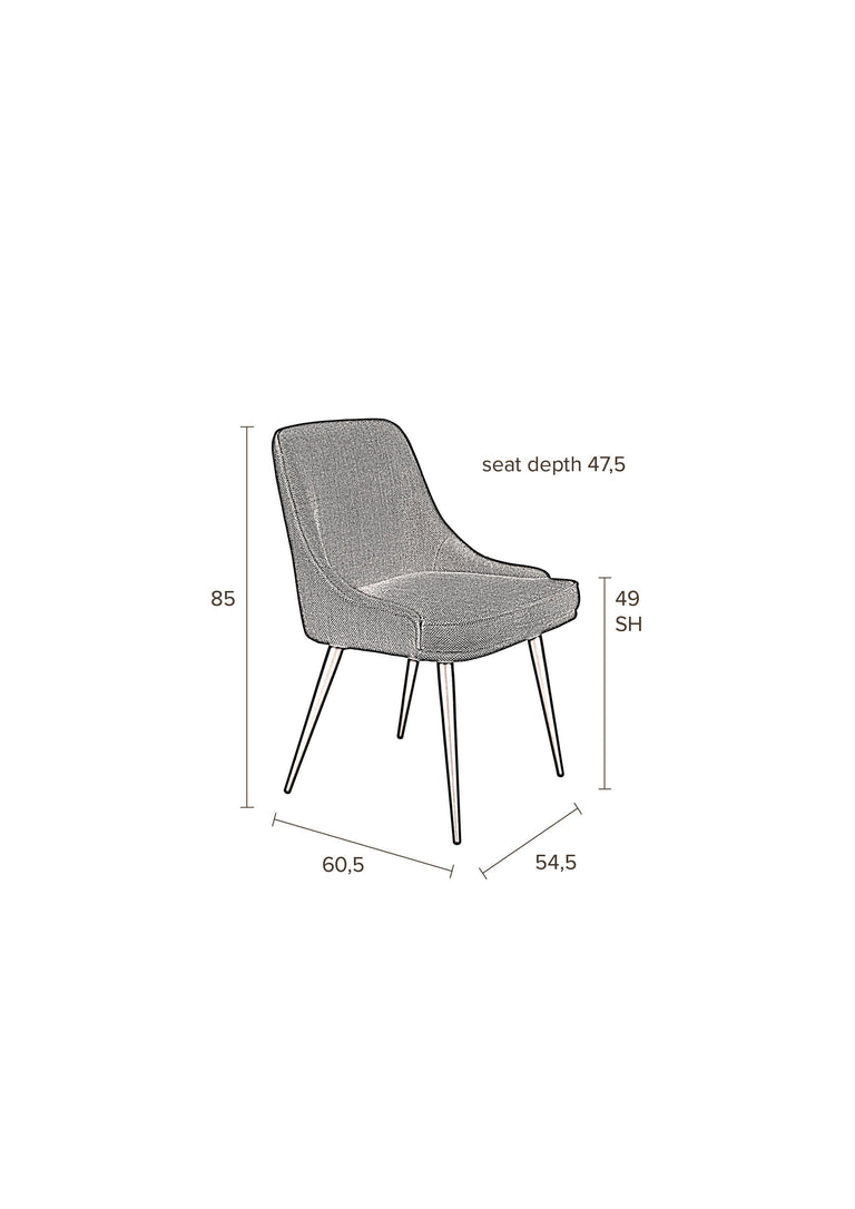 Set van 2 eetkamerstoelen Magnus