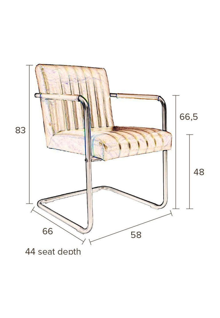 Set van 2 eetkamerstoelen Stitched