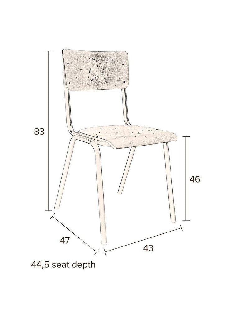 Set van 4 eetkamerstoelen Scuola