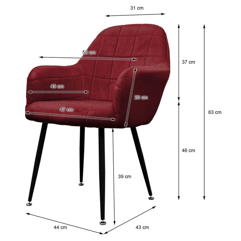 Set van 4 eetkamerstoelen Enna