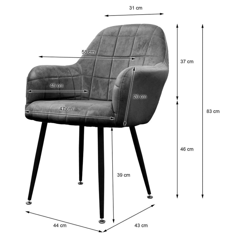 Set van 4 eetkamerstoelen Enna