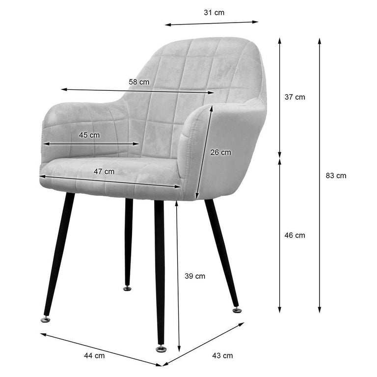 Set van 6 eetkamerstoelen Enna