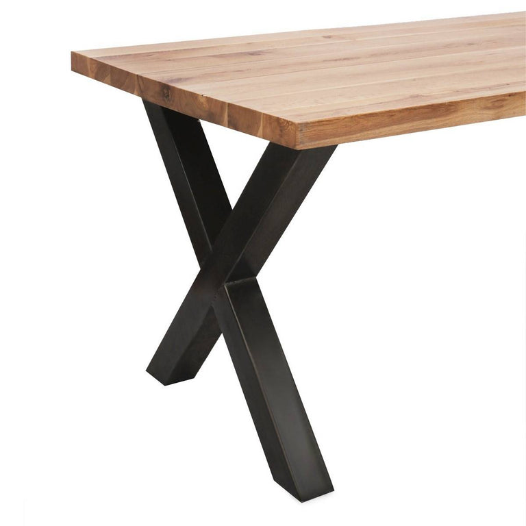 Eettafel X eikenhout