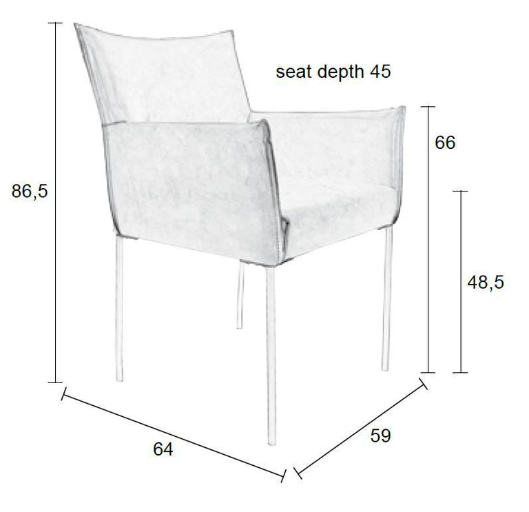 Eetkamerstoel Dion velvet