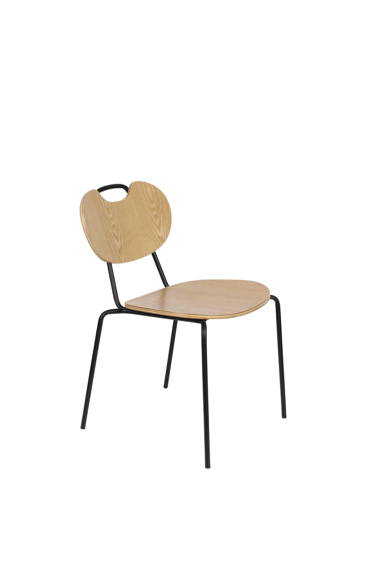 Set van 2 eetkamerstoelen Basel wood