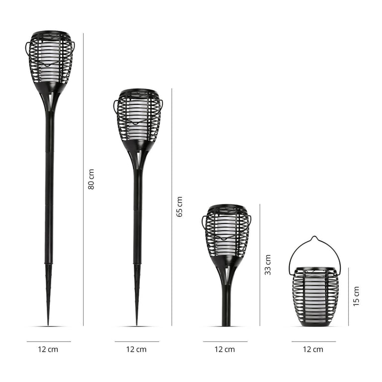 Set van 2 zonne-energie lantaarns Solar Fakkel