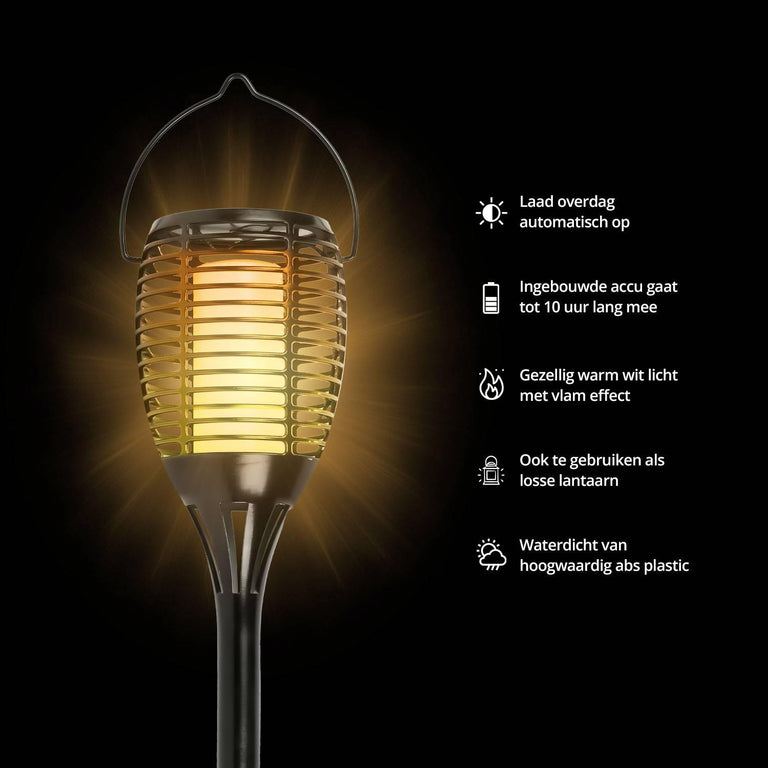 Set van 2 zonne-energie lantaarns Solar Fakkel