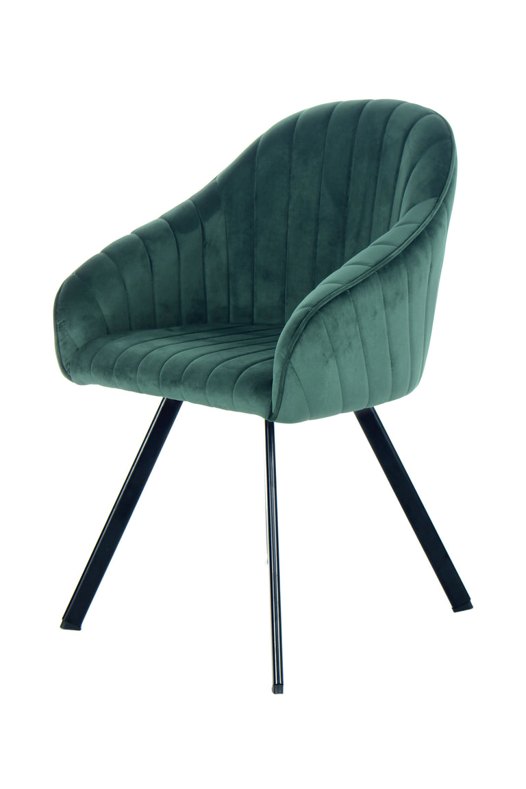 Set van 2 eetkamerstoelen Jules velvet