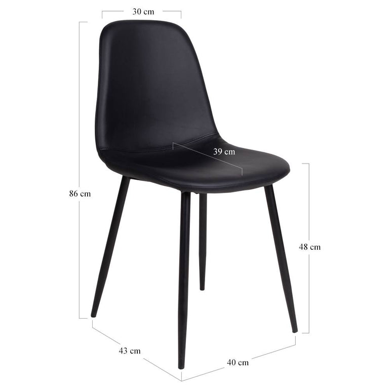 Set van 2 eetkamerstoelen Stockholm