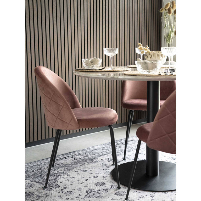 Set van 2 eetkamerstoelen Genève velvet