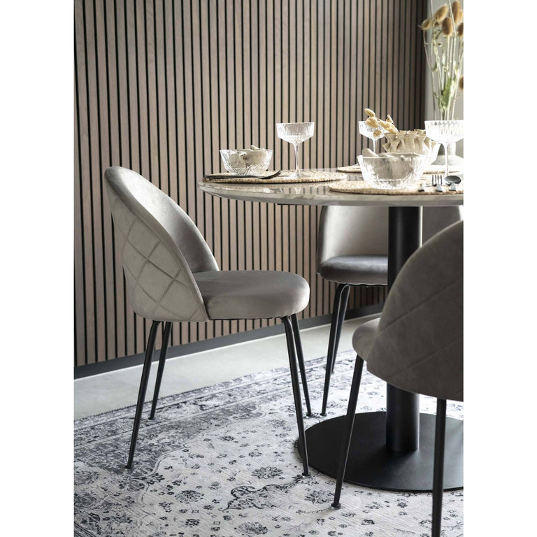 Set van 2 eetkamerstoelen Genève velvet