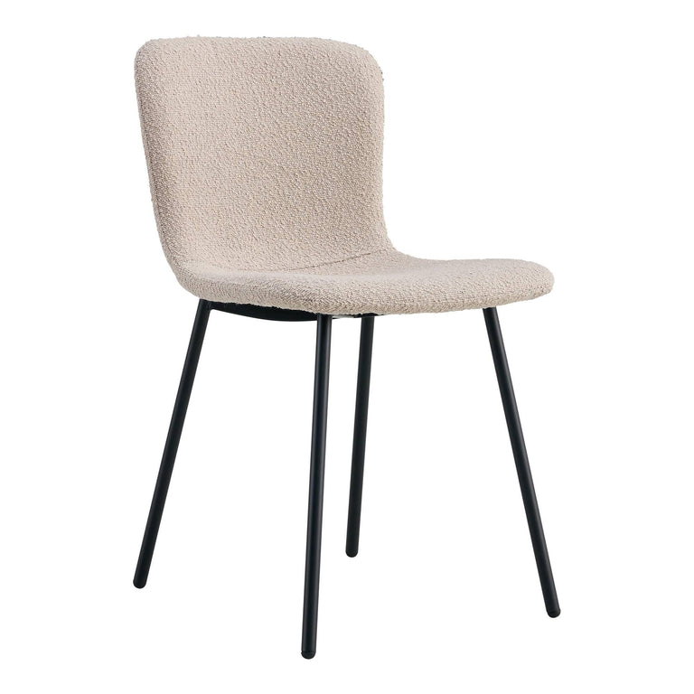 Set van 2 eetkamerstoelen Halden bouclé