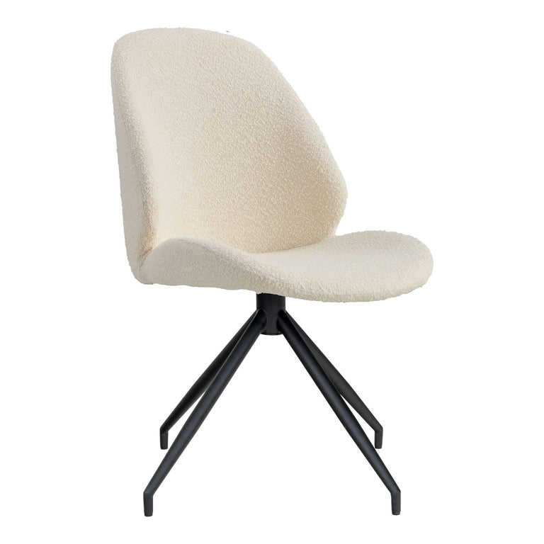 Set van 2 eetkamerstoelen Monte Carlo bouclé draaibaar