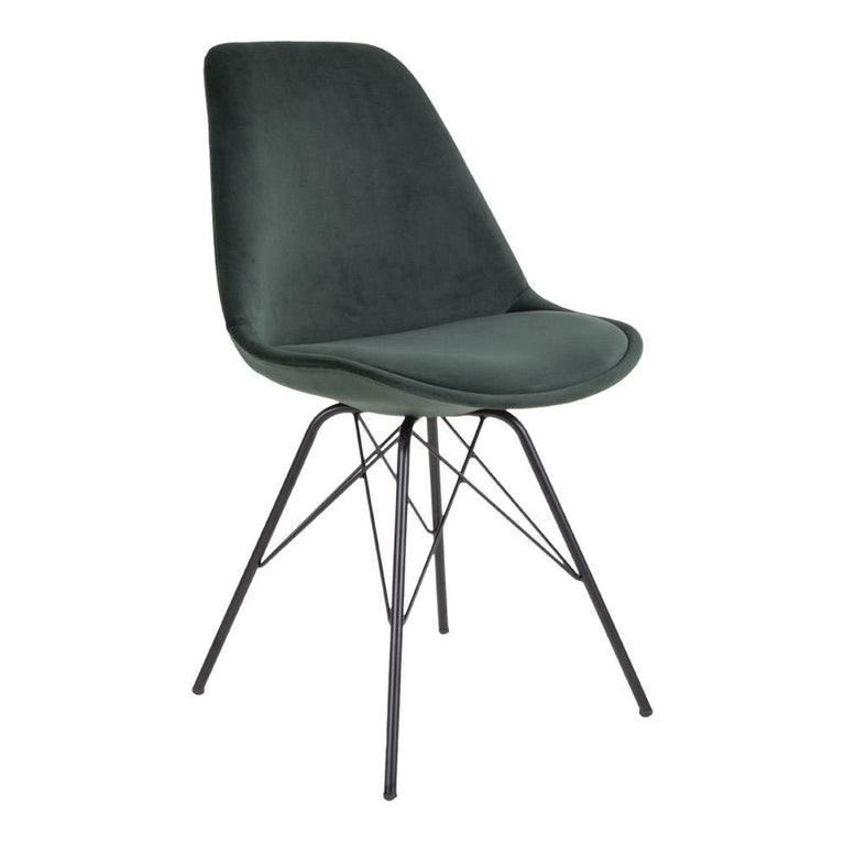 Set van 2 eetkamerstoelen Oslo velvet