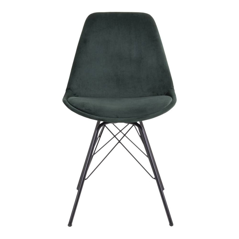 Set van 2 eetkamerstoelen Oslo velvet