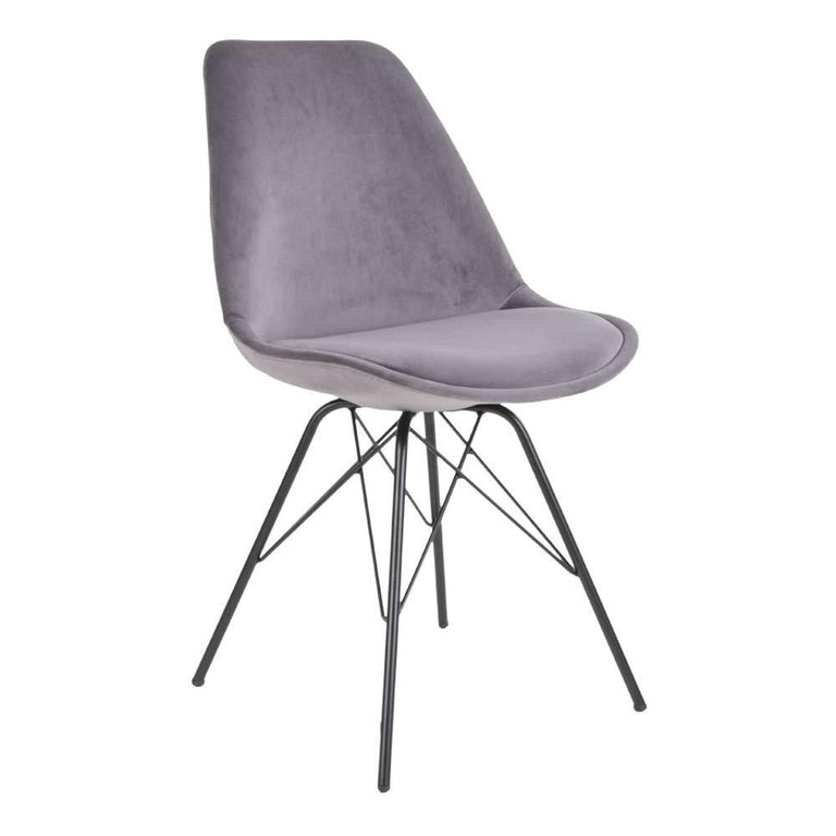 Set van 2 eetkamerstoelen Oslo velvet