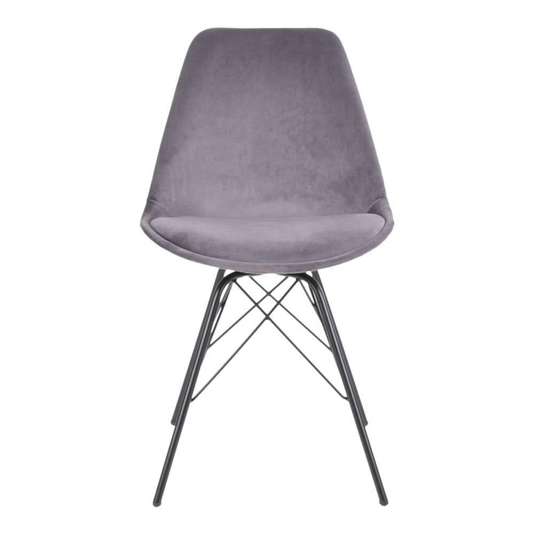 Set van 2 eetkamerstoelen Oslo velvet