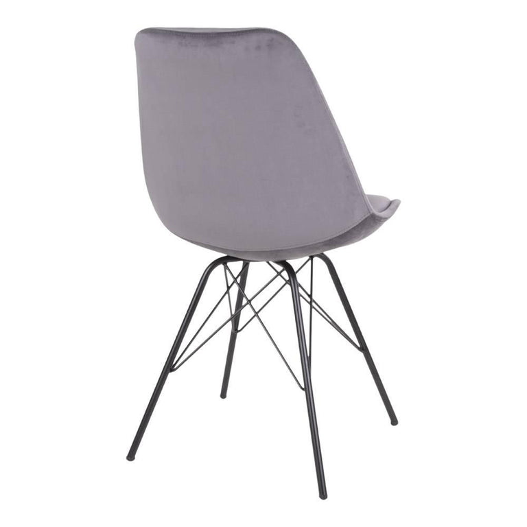 Set van 2 eetkamerstoelen Oslo velvet