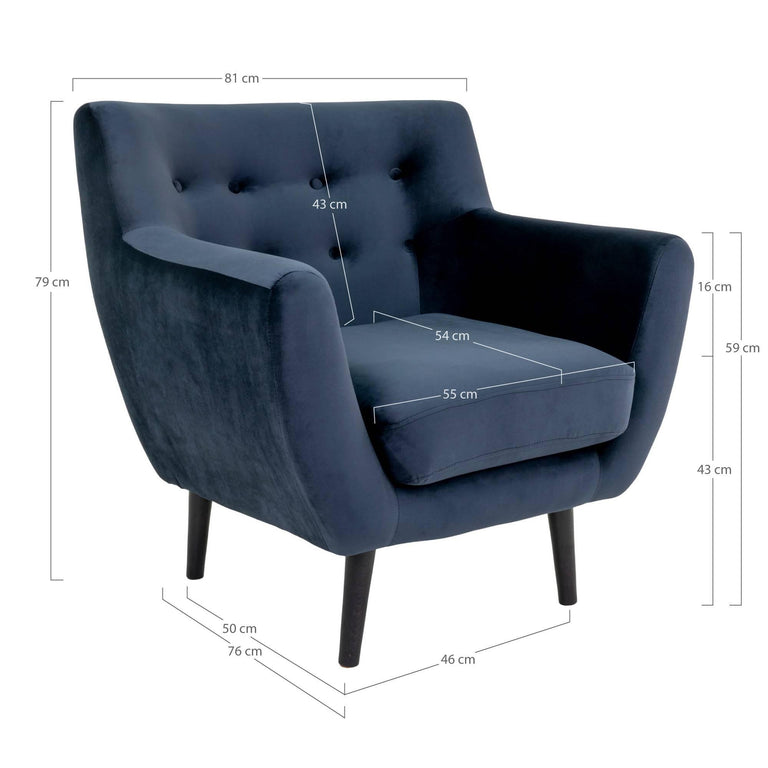 Fauteuil Monte velvet