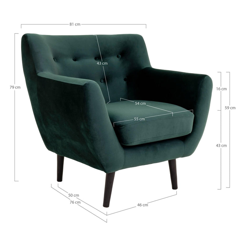 Fauteuil Monte velvet