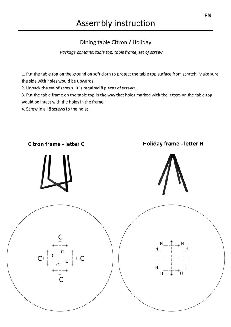 Eettafel Holiday